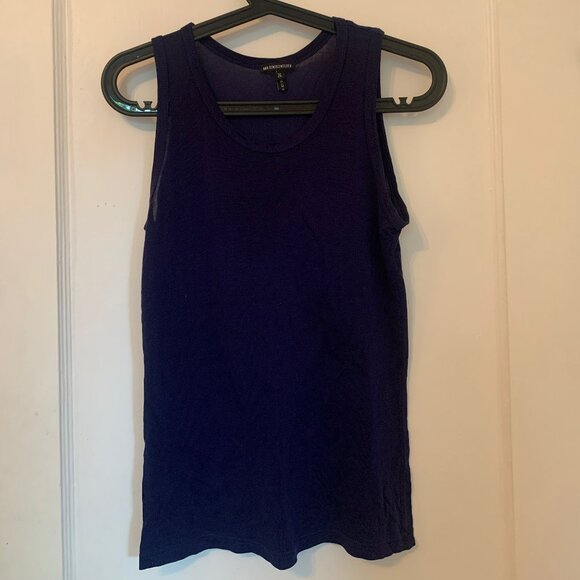 Ann Demeulemeester Soft Dark Blue Tank Top - Picture 3 of 5